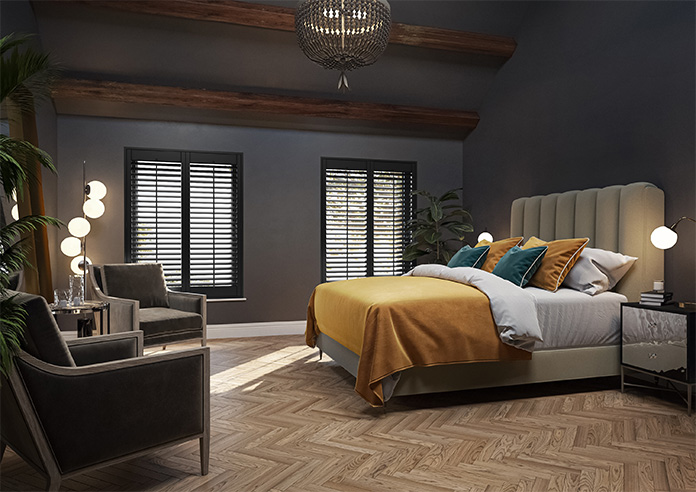 Bromley, Midnight Black - Full Height Twist&Fit Plantation Shutter - Image 8